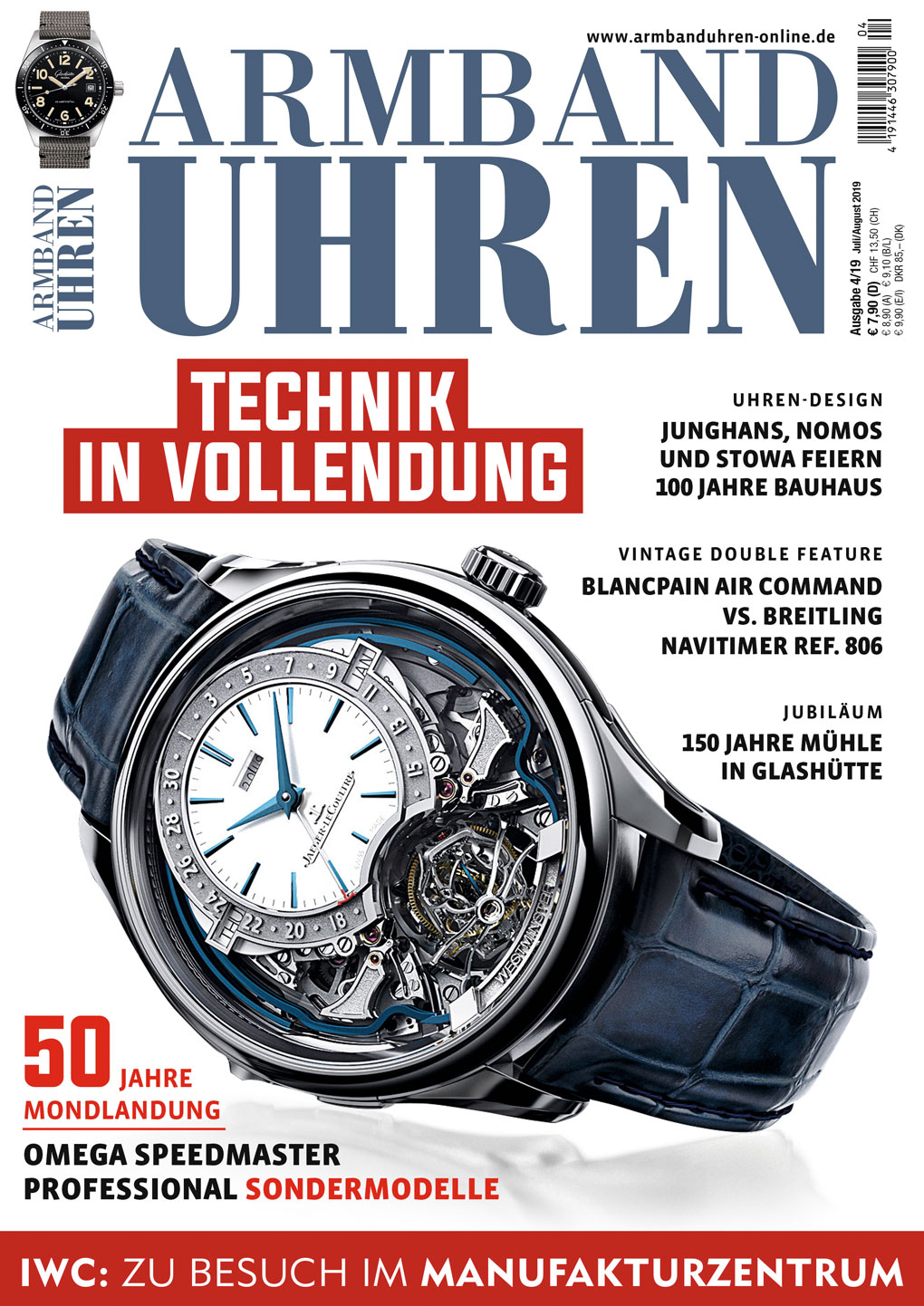 Armbanduhren Ausgabe 4-2019, Cover, Special 50 Jahre Mondlandung