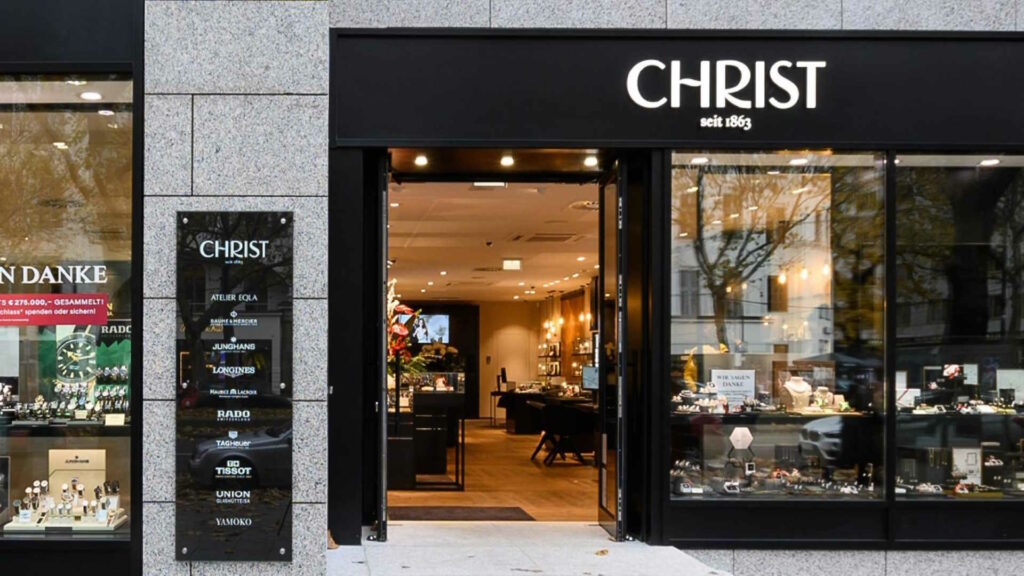 Juwelier Christ ist in Deutschland marktführender Anbieter von Uhren und Schmuckwaren