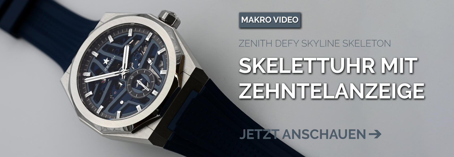 Zenith Defy Skyline Skeleton Makro Video stage