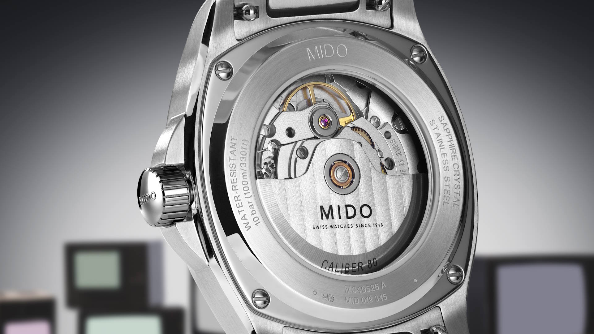 Uhrwerk Powermatic 80 in der Multifort TV Big Date von Mido