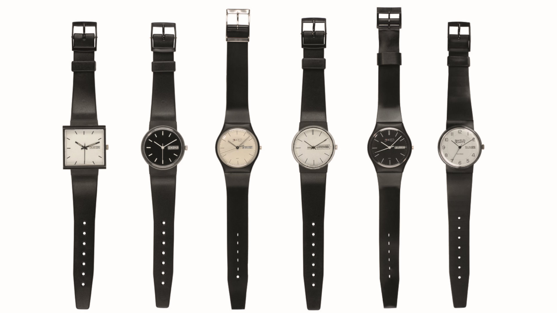 Die ersten Entwürfe für Swatch Uhren aus dem Jahr 1983