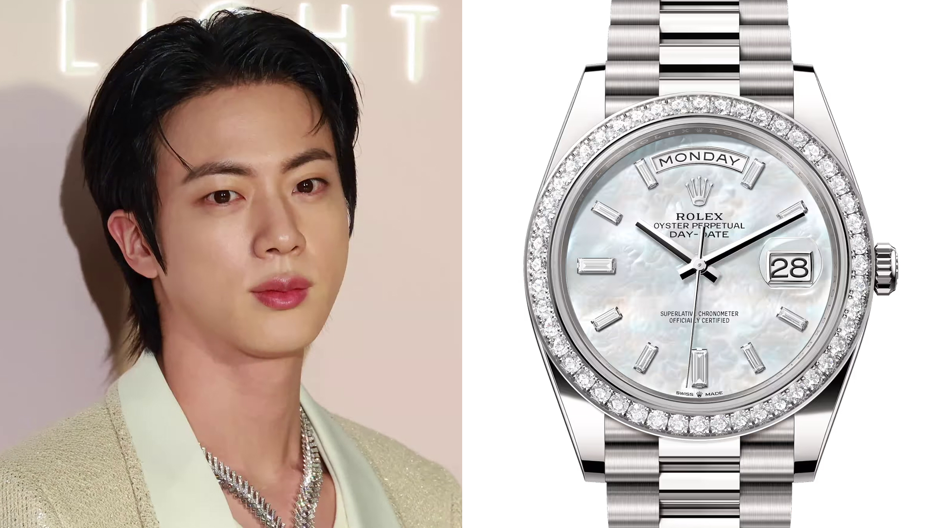 Jin von Bts trägt eine Rolex