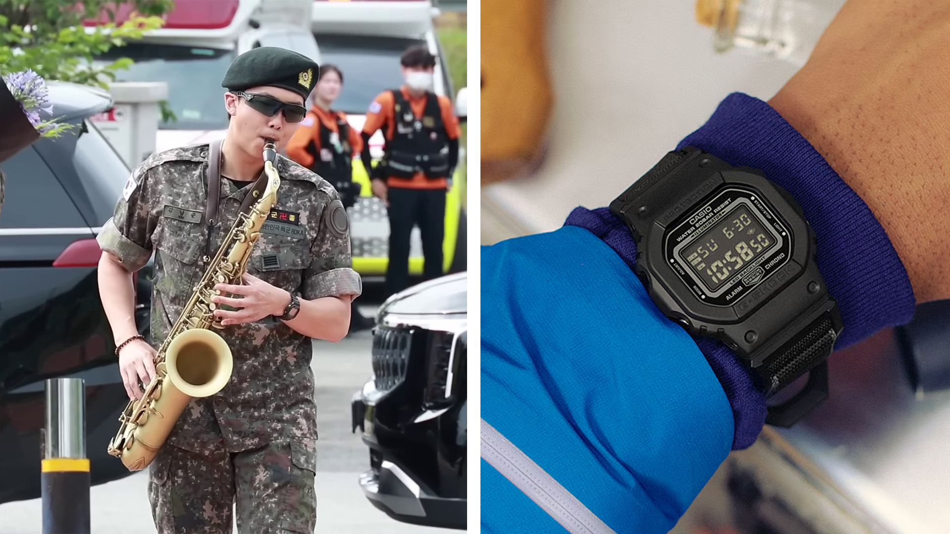 Namjoon oder auch RM (BTS) trägt eine Casio