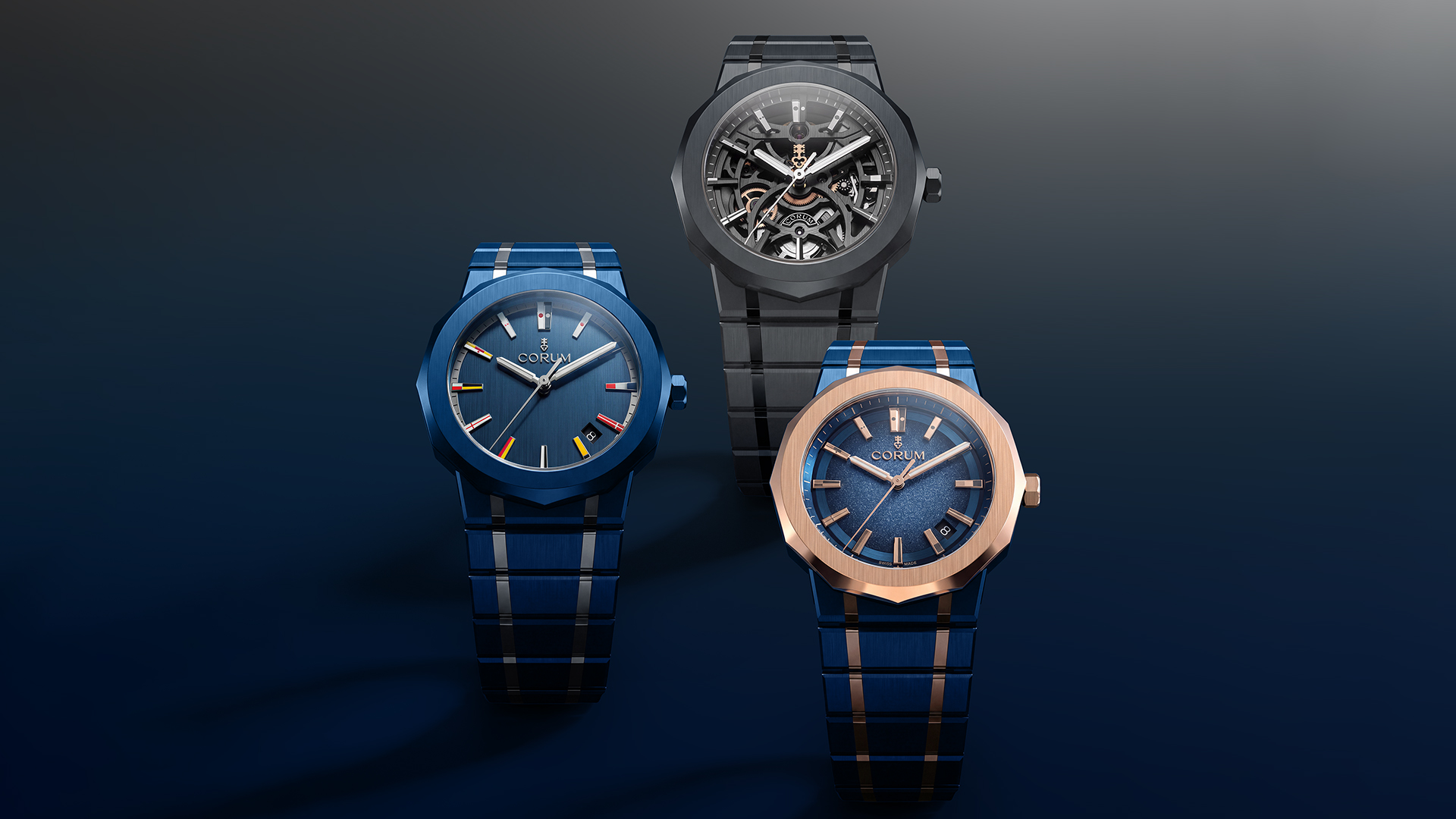 Mit der Admiral Ceramic von Corum gibt es das Kultmodell erstmals in Keramik: das neue Gehäuse misst im Durchmesser 39 Millimeter. Erhältlich ist es auch als Bicolor-Version in Edelstahl und Gold sowie in anthrazitfarbener Keramik mit skelettiertem Werk.