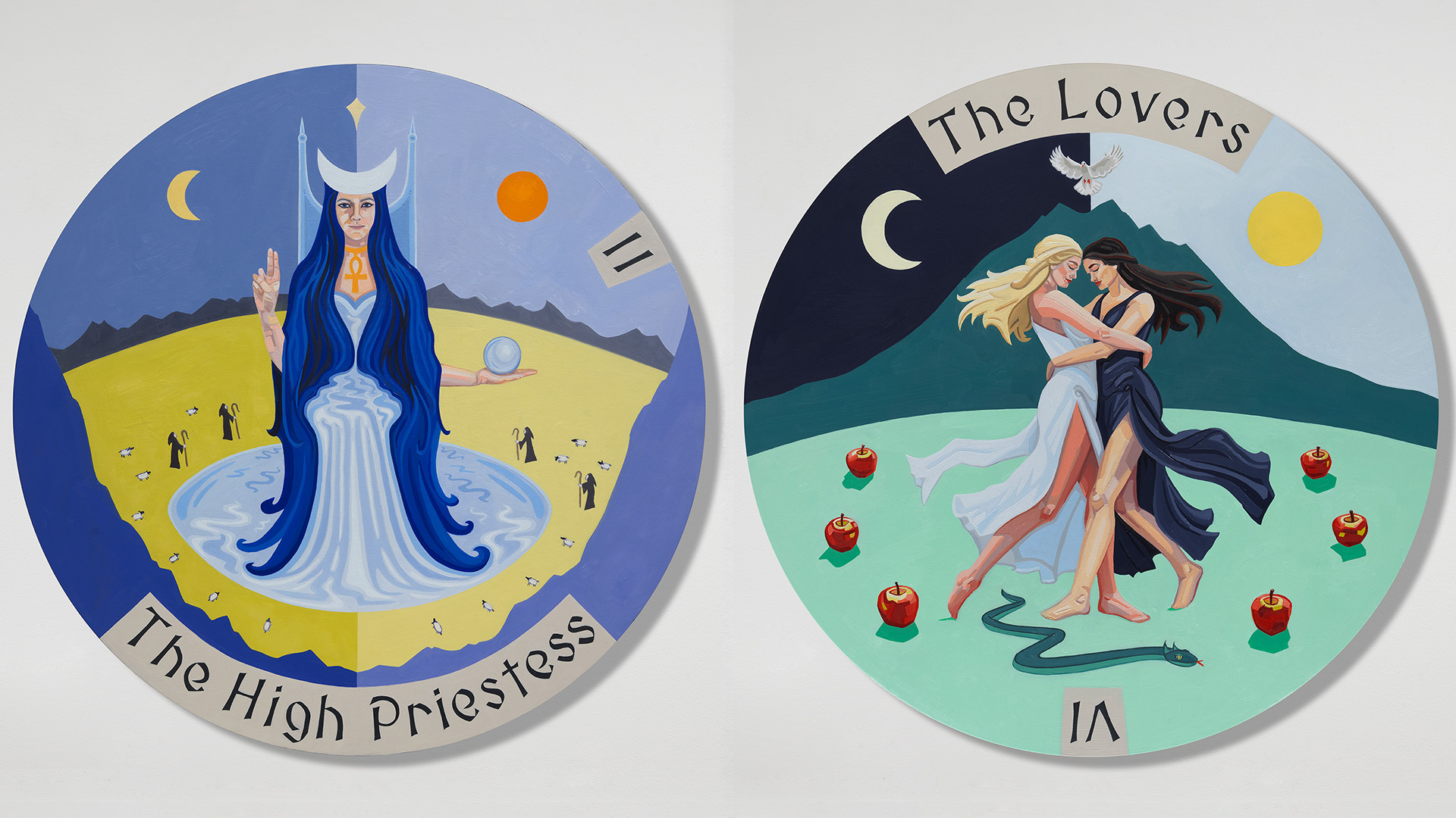 zwei weitere Beispielmotive aus der von Tarot inspirierten Kollektion
