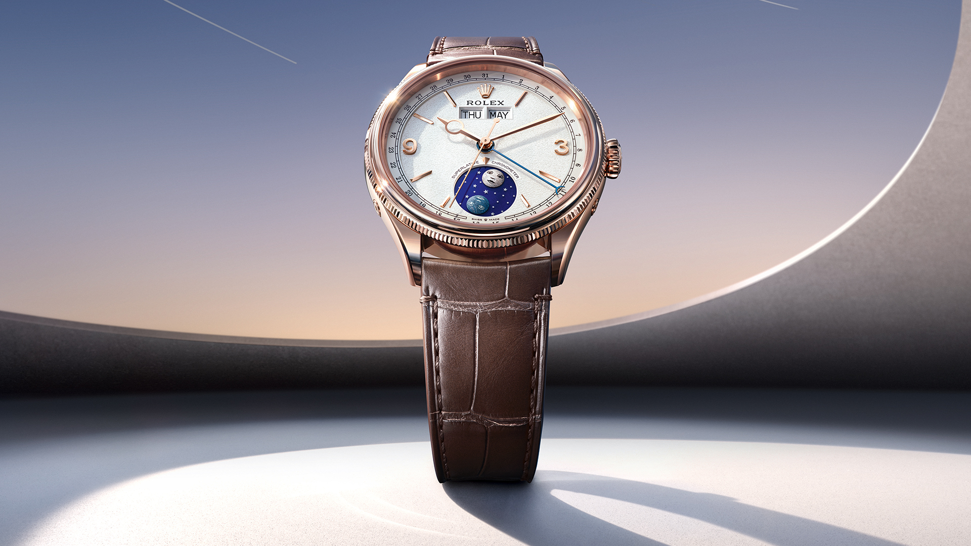 Rolex Perpetual Padellone am Lederband